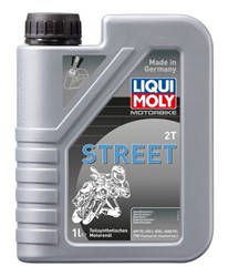 Olej silnikowy 2T LIQUI MOLY Street 1l 2T, API TC JASO FC Półsyntetyczny