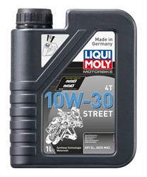 Olej silnikowy 4T 10W30 LIQUI MOLY Street 1l 4T, API SM JASO MA-2 Półsyntetyczny
