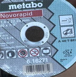 METABO kampinio šlifuoklio šlifavimo diskas 6.16 271.00 0