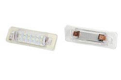 Svjetlo registarske oznake LED, Boja svjetla bijela; set, 12V,, s odobrenjem za cestu (homolagacija) odgovara MERCEDES C (W202), E (W210) 03.93-03.02