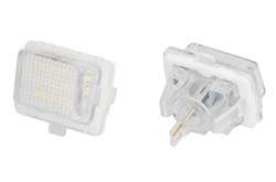 Svjetlo registarske oznake LED, Boja svjetla bijela; set, 12V,, s odobrenjem za cestu (homolagacija) odgovara MERCEDES C (C204), C T-MODEL (S204), C (W204), E (C207), E T-MODEL (S212) 10.05-