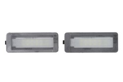 Svjetlo registarske oznake LED, Boja svjetla bijela; set, 12V,, Nema certifikata za homologaciju odgovara SMART FORTWO 01.04-