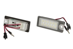 Svjetlo registarske oznake LED, Boja svjetla bijela; set, 12V,, Nema certifikata za homologaciju odgovara VOLVO S80 I, V70 II, XC90 I 05.98-12.14