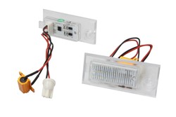 Svjetlo registarske oznake LED, Boja svjetla bijela; set, 12V,, Nema certifikata za homologaciju odgovara AUDI A6 C5 01.97-01.05