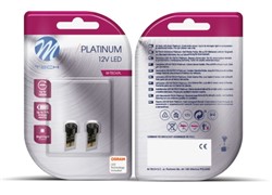 Žarulja LED W5W LED Platinum (blister, 2 kom., 12V, bijelo, 1W, tip gedore W2,1X9,5D; za vozila sa CAN-Busom; Nema certifikata za homologaciju