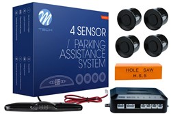 Parking sensor set rear 4pcs Black_0