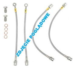 Braided stainless steel brake cables (4 pcs) fits FIAT PUNTO