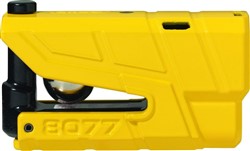 Blokada tarczy hamulcowej z alarmem GRANIT Detecto X-Plus 8077 ABUS kolor żółty trzpień 13,5mm alarm 3D-100 dB