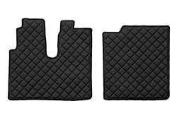 Floor mats, ECO-LEATHER Q (material - eco-leather quilted) fits: MAN TGX II 02.20-