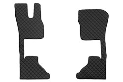 Floor mats, pneumatic passenger seat, ECO-LEATHER Q (material - eco-leather quilted) fits: DAF XF II, XG, XG+ 06.21-