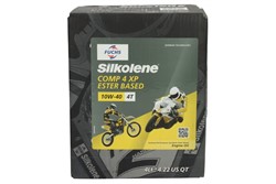 4T engine oil 10W40 SILKOLENE COMP 4 4l 4T bio-degradable packaging; enriched with esters, API SL JASO MA-2 Semi-synthetic_0