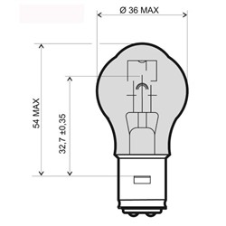Light bulb BA20D White (1 pcs, 12V, white, 35W)_0