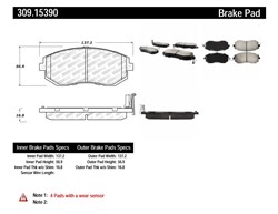 STOPTECH Brake Pad Set, disc brake 309.15390_3