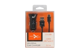 Ładowarka samochodowa USB/USB-C 3,1A_2