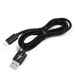 USB cable/converter, input: USB, output: Lightning, black, 1,2m (woven)_0