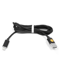 Pīts magnētiskais kabelis USB - iPhone Lightning 120cm - melns_0