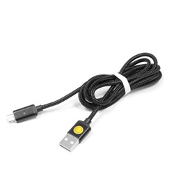 USB cable/converter, input: USB, output: microUSB, black, 1,2m (woven)_0