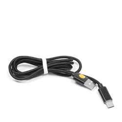 USB cable/converter, input: USB, output: USB typ-C, black, 1,2m (woven)