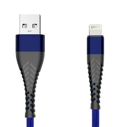 USB cable/converter, input: USB, output: Lightning, blue, 2m (woven)_0