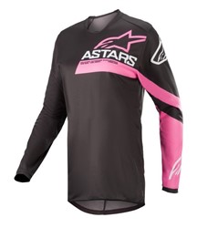 Koszulka off road ALPINESTARS MX STELLA FLUID CHASER kolor czarny/fluorescencyjny/różowy