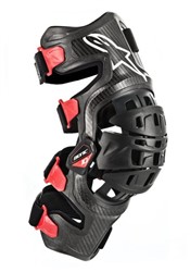 Stabilizator kolana prawego kolana ALPINESTARS MX BIONIC-10 CARBON czarny/czerwony