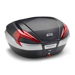 Kufer centralny GIVI (56L) kolor czarny/czerwony/srebrny