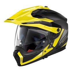 Helmet Flip-up helmet NOLAN N70-2 X 06 STUNNER N-COM 51 colour black/matt/yellow, size M unisex