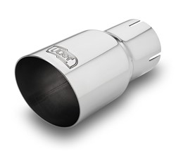 Exhaust system tip shape round 1x80mm stainless steel