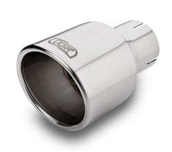 Exhaust system tip RS shape round 1x100mm stainless steel