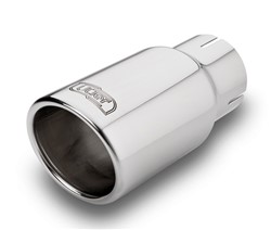 Exhaust system tip RS shape round 1x80mm stainless steel