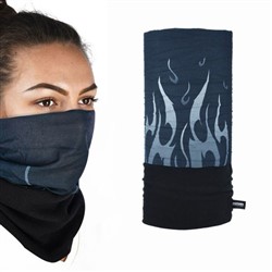 Warming scarf OXFORD FLAME SNUG type unisex, colour black/grey