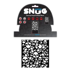 Šal za zagrijavanje OXFORD SNUG Skulls boja bijela/crna
