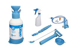 Pressure dispenser / Sprayer for alkaline chemicals, for solvent application manual with pump