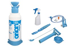 Pressure dispenser / Sprayer for agressive agents, for alkaline chemicals, for solvent application manual with pump