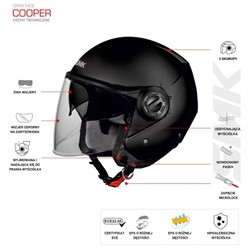 Шолом Реактивний шолом SMK COOPER BLACK GL200 колір чорний_1