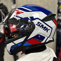 Helmet Flip-up helmet SMK GULLWING NAVIGATOR colour blue/red/white_2