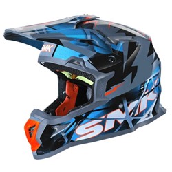 Helmet off-road SMK ALLTERRA FULMINE colour blue/grey, size 2XL unisex