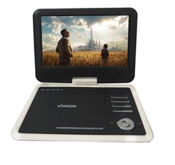Portable DVD, 10 inch, language menu: Polish, connector: DVD/SD/USB/AV, Black/White, 85mmx370mmx210mm_1