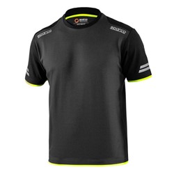 t-shirt szary/żółty fluorescencyjny XL