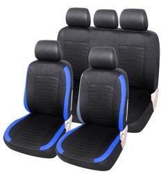 Seat Cover Black/Blue front/rear