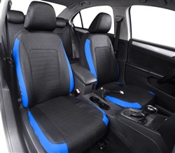 Seat Cover Black/Blue front/rear_1