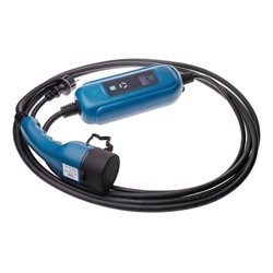 EVSE mobile charger 3,7kW (phases quantity 1) 1x cable type 2 Akyga AK-EC-07 LCD (black/blue)