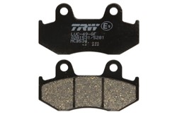 Brake pads MCB534 TRW organic, intended use offroad/route/scooters fits HONDA; PEUGEOT