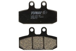 Brake pads MCB673 TRW organic, intended use offroad/route/scooters fits HONDA; SIMSON_0