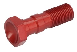 Śruba przewodu hamulcowego MCH951R M10x1,25, kolor Czerwony