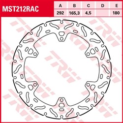 Tarcza hamulcowa MST212RAC przód stała TRW 292/165,3/4,5mm/180mm_1