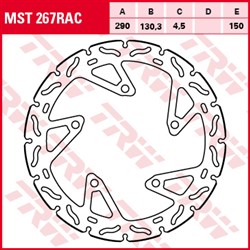 Tarcza hamulcowa MST267RAC przód stała TRW 290/130,3/4,5mm/150mm_1