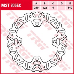 Brake disc MST305EC rear fixed TRW 240/122/4mm/140mm_1
