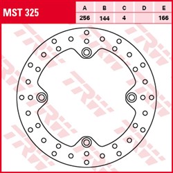 Tarcza hamulcowa MST325 tył stała TRW 256/144/4mm/166mm_1