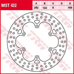 Tarcza hamulcowa MST432 tył stała TRW 282/132/5mm/150mm_1